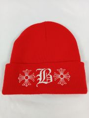 CHROME HEARTS クロムハーツ　Bella HADID Beanie ベラバディット ニット キャップ  レッド　ワンサイズ