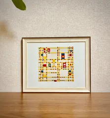 新品☆額縁付アートポスター☆ピエト・モンドリアン☆Piet Mondrian☆Broadway Boogie Woogie☆114