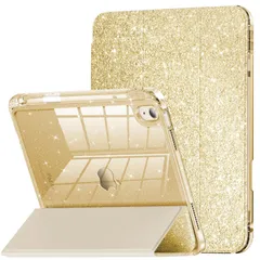 【人気商品】Air 対応iPad 11 インチ ケース M2（2024）/M3（2025 iPad Air 第 7 世代/第 INFILAND 6 世代/第 5 世代/第 4 世代 ケース（2022/2020）10.9 インチ、裏面がクリアなグリッターケース、