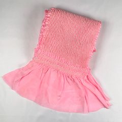 帯揚げ　ピンク　中抜き絞り　小さめ