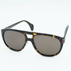 S06-k138 GUCCI グッチ サイドシェリーライン セルフレーム べっ甲柄  