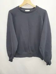 ◇ ⊆ EMMA CLOTHES エマ クローズ 裏起毛 長袖 トレーナー サイズS ネイビー レディース E  【1507010010344】