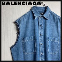⭐正規品 BALENCIAGA 18Sデニム ノースリーブ シャツ37イタリア製 