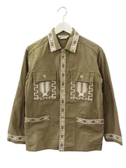 ジーディーシー GDC millitary guatemara shirt 刺繍 シャツ ジャケット M ブラウンベージュ系 アウターのサムネイル