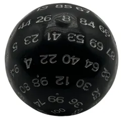 100面ダイス 多面体サイコロ 直径48mm アクリル製 ブラック TRPG ボードゲーム テーブルゲーム ルーレット 占い 軽量 耐久性 (グリーン) [グリーン]