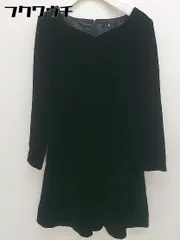 ◇ AIMER エメ ベロア調 長袖 ミニ ワンピース サイズ9 ブラック レディース  【1110060009154】