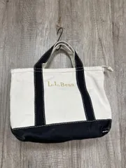 L.L.Bean 刺繍 ボート・アンド・トート・バッグ オープン・トップ トート バッグ 白ｘ黒 ■■ レディース