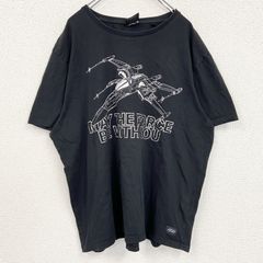 古着 used　STAR WARS　スターウォーズ　半袖ムービープリントTシャツ　レトロ　クルーネック　黒　ブラック　XXLサイズ