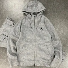 NIKE JORDAN AIR JORDAN ナイキ ジョーダン エアジョーダン セットアップ 上下 スウェット パーカー パンツ ジャージ グレー ロゴ刺繍 メンズ L 860196-091 860198-091