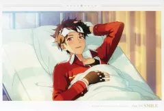 【中古】ポストカード 守沢千秋(燃える赤/開花前) メモリアルポストカード -ring for SMILE selection- 「あんさんぶるスターズ!!」