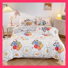 ★バイヤーセレクト★見ていてとても綺麗です 4点セット ピュアコットン ベッドセット キルトカバー  4点セット ピュアコットン ベッドセット キルトカバー 3 【素材】■色：図色1,図色2,図色 おすすめ おしゃれ　かわいい　人気 NEW