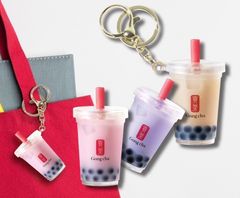 ゴンチャ 立体 キーホルダー ミルクティー ノベルティ 貢茶 タピオカ