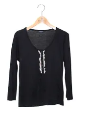 バーバリーロンドン 24-594-09 トップス 1 ブラック フリル ITAOQZ9UP2IC