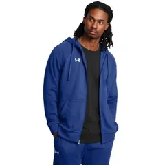 【送料無料】 アンダーアーマー メンズ パーカー・スウェット フーディー アウター Rival Fleece Full Zip Hoodie Tech Blue/White
