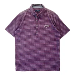 サイズ：L CALLAWAY キャロウェイ  半袖ポロシャツ 総柄 ネイビー系 [240101490401] ゴルフウェア メンズ ストスト