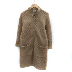 アーメン ARMEN スタンドカラーコート キルティングコート ロング丈  ベージュ /SM10