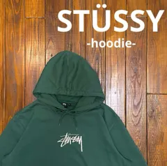 【STÜSSY ステューシー 】パーカー　フーディ　ロゴ刺繍　XL