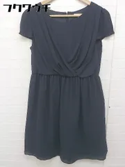 ◇ CROLLA クローラ バックジップ フレンチスリーブ ミニ ワンピース サイズ38 ネイビー レディース  【中古】 【1107090008066】のサムネイル
