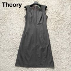 【美品】セオリー リネンワンピース ミモレ丈フレア Aライン 茶ブラウン系 美品】セオリー リネンワンピース ミモレ丈フレア Aライン 茶ブラウン