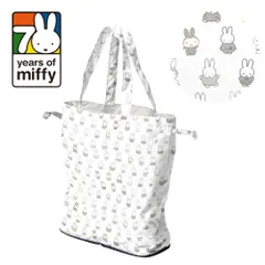 miffy Dick Bruna ミッフィー 撥水エコバッグ・ミッフィー70周年 ヒストリー柄 MIF-468BG