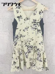 ◇ FRAY I.D フレイ アイディー 花柄 フラワー ノースリーブ ミニ ワンピース イエロー系 レディース 【中古】 【1002798938830】