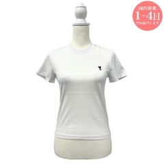 新品 AMI PARIS アミパリス FTS347 724 100 Ami de Coeur ライトコットンジャージー クロップド Tシャツ