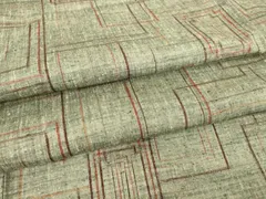 平和屋着物▽上質な紬　単衣　幾何学文　正絹　逸品　DAAT9260az