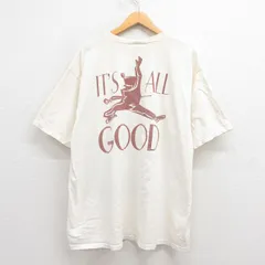 XL/古着 半袖 ビンテージ Tシャツ メンズ 90s GOOD 大きいサイズ コットン クルーネック 生成り 25aug23 中古