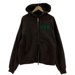 TTT_MSW パーカー（ジップアップ） 25ss Logo Zipup Hoodie M ブラウン