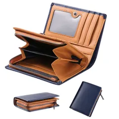 [ジー エス ジー] 財布 メンズ 2つ折り 人気 ブランド 本革 大容量 ふたつおり さいふ カードケース 小銭入れ 男性 紳士用 プレゼント ギフトにも 22088