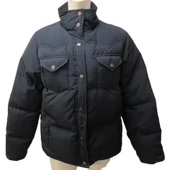ラルフローレン RALPH LAUREN ダウン ジャケット スタンドカラー ジッパーフライ ショート丈 国内正規 濃紺 ネイビー系 9 約S-M 0110のサムネイル