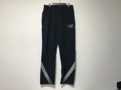 本物エンポリオアルマーニEMPORIOARMANI EA7コットンイージーロゴプリントスウェットパンツメンズサーフアメカジミリタリーストリートスケータービジネススーツモードドレスゴルフ黒ブラックM