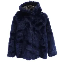 アールエイチシー 英国製 長袖 ファー フード ジャケット S ネイビー系 RHC メンズ 古着 【231024】