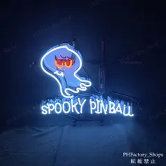 ネオン管 Spooky Pinball ネオンサイン スプーキー ピンボール ガラスネオンサイン 装飾ライト ビール バー パブ 室内装飾 店舗装飾 アメリカ雑貨 48x38cm A292