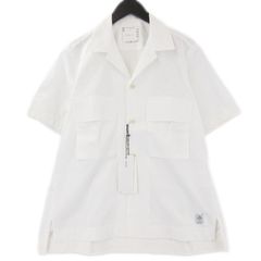 sacai サカイ 半袖シャツ 24-03365M Thomas Mason Cotton Poplin