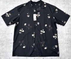 新品 大きいサイズ XL UNIQLO オープンカラー プリント 半袖 シャツ　　ユニクロ なめらか ゆったり シルエット レーヨン 訳あり 早3706