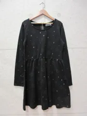 one after another NICE CLAUP ワンアフターアナザーナイスクラップ ワンピース 長袖 花柄 膝丈 ブラック