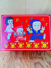 昭和　レトロ　コレクション　忍者ハットリくん　赤　レッド　アニメ　おもちゃ箱　収納箱　衣装ケース