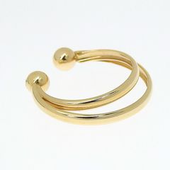 イヤーカフ K10YG 10金 イエローゴールド 耳飾り アクセサリー 2連デザイン