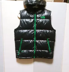S THE NORTH FACE(ザノースフェイス) フード 光沢 ダウンベスト 黒 360