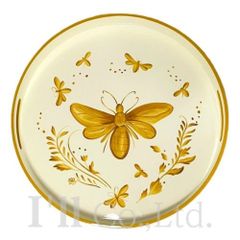 Dior　ディオール　BEE　ラージ　ラウンド　トレイ　木材　ラッカー　アイボリー　イエロー　テーブルウェア　配膳用品　お盆　トレー　キッチン用品　プレイト　プレート　ビー　蜂モチーフ【中古】【74923】