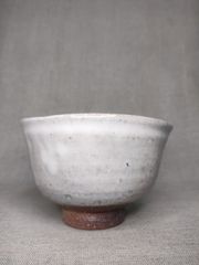 Amazon.co.jp: 長石単味掛け茶碗 轆轤目茶碗 紅斑茶碗 長石釉