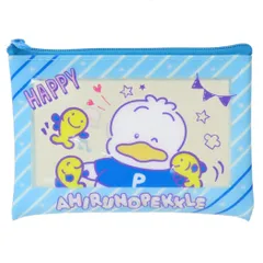 【メール便】あひるのペックル ミニポーチ クリアフラットポーチ S 胸キュンメモリーズ サンリオ コスメポーチ 小物入れ キャラクター グッズ 