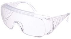 新品 山本光学 YAMAMOTO NO.337 メガネの上からかけられる オーバーグラスタイプ保護めがね 上部クッションバー付き ワイドテンプル クリア PET-AF(両面ハードコートくもり止め) 日本製 JIS 紫外線カット