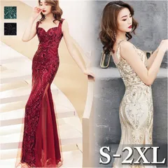 ☆ Lサイズ ☆ イブニングドレス pmydress0126 イブニングドレス マーメイド ロングドレス パーティドレス ナイトドレス タイト 細身 ドレス ロング丈 レース スパンコール パーティ パーティー お呼ばれ おしゃれ エレガント 発表会
