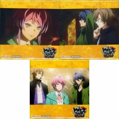 [중고] 배지 핀스 Fling Posse 40mm 스퀘어 캔 배지 3개 세트 [Blu-ray/DVD 히프노시스 마이크-Division Rap Battle- Rhyme Anima 3] 아미아미 구입 특전