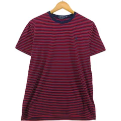 古着 ラルフローレン Ralph Lauren POLO RALPH LAUREN CUSTOM SLIM FIT 半袖 ボーダーTシャツ メンズM相当/eaa565202