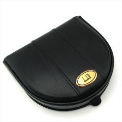 美品 Dunhill ダンヒル レザー ロゴ コインケース 財布 ウォレット メンズ ブランド 小物 ブラック k5906