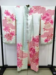 ◇KWF005 振袖 正絹 白 成人式 卒業式 結婚式 初詣 古着