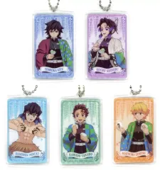 【中古】キーホルダー 全5種セット オリジナルアクリルチャーム 「鬼滅の刃×ファミリーマートキャンペーン ファミマで炭治郎たちとひと休み」 対象お菓子購入特典
